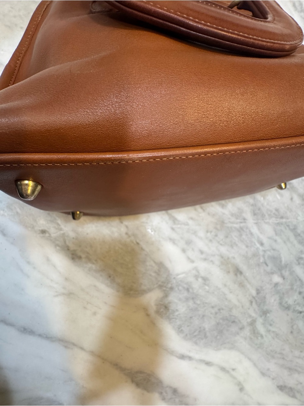 Coach Vintage Baxter British Tan Leather Satchel with Detachable Strap - Picture 12 of 15